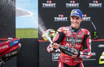 Ducati Lenovo Team's Spanish rider Marc Marquez (Photo by Ronny HARTMANN / AFP)