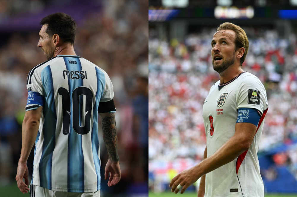 Lionel Messi and Harry Kane are the ones to watch as England face off against reigning champions Argentina in the semis (Original photos by AFP)