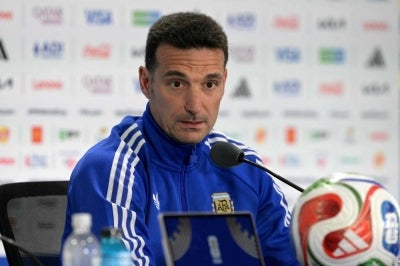 Argentina's head coach Lionel Scaloni (Photo by JUAN MABROMATA / AFP)