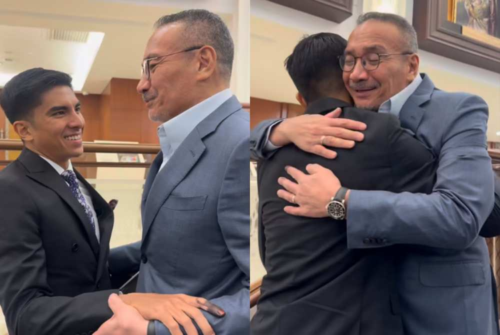 In a video shared on Hishammuddin’s Instagram account, the two politicians were seen meeting and exchanging a warm embrace. - Photo source: Instagram