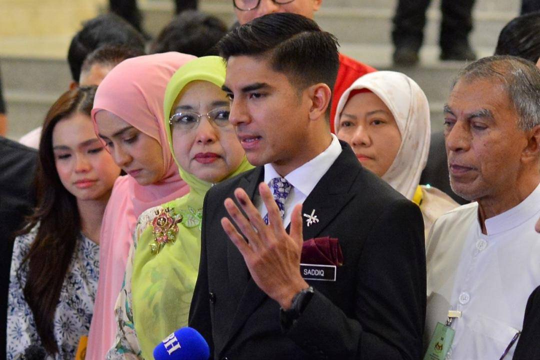 Muar MP Syed Saddiq Syed Abdul Rahman during a press conference after the Federal Court acquitted and discharged him of four corruption charges linked to funds belonging to Bersatu Youth wing, Armada. - Photo by ASRIL ASWANDI SHUKOR 
