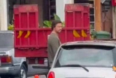 Hollywood star Mark Wahlberg was spotted filming Netflix’s upcoming crime thriller The Big Fix in Penang. Photo: Screenshot from social media