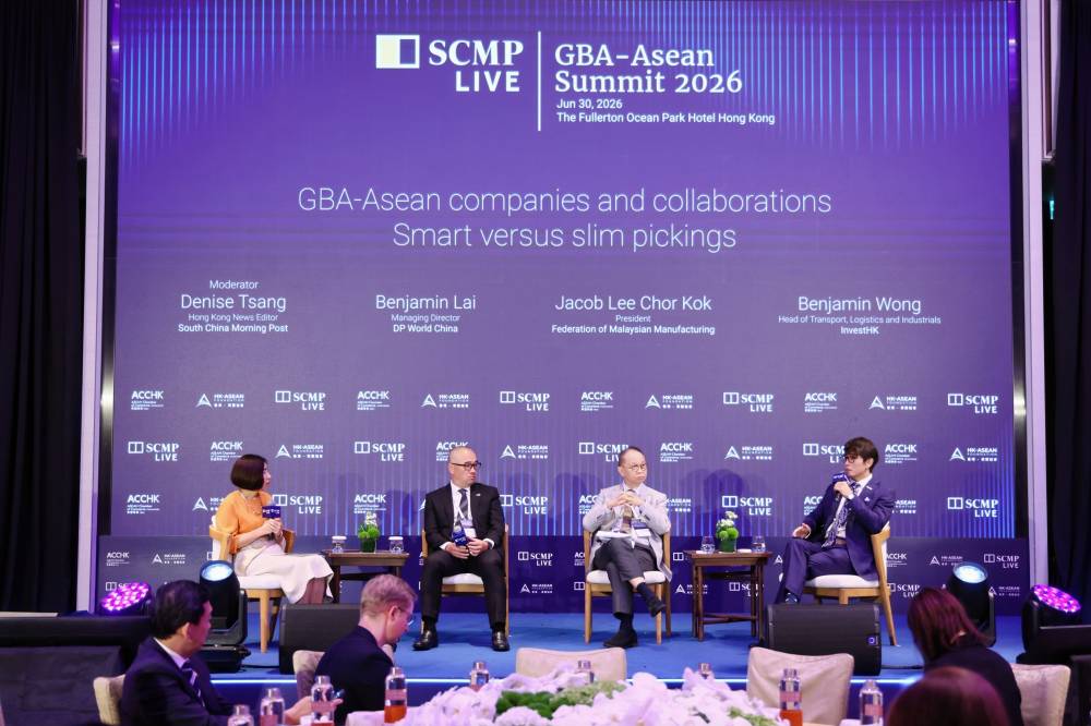 (2nd left) Benjamin Lai, (2nd right) Jacob Lee Chor Kok, (1st right) Benjamin Wong during a panel discussion. (PHOTO BY GBA-Asean Summit 2026)