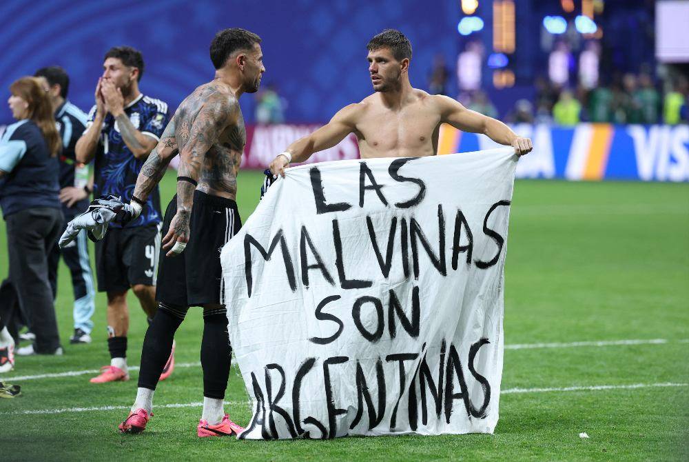 Argentina’s Falklands banner reignites political tensions after World Cup win over England