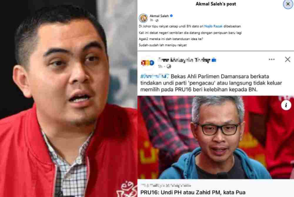 Umno Youth chief Datuk Dr Muhamad Akmal Saleh said in a Facebook post that DAP is running out of ideas as it continues to use misleading narratives to influence voters ahead of the Negeri Sembilan state election.