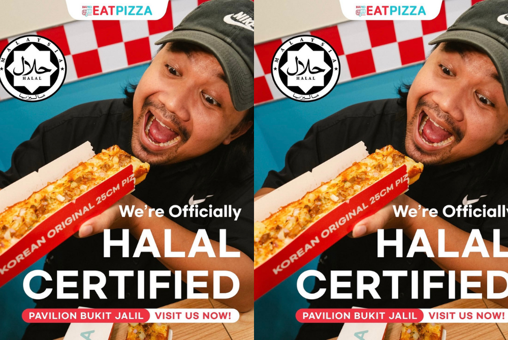 Popular South Korean single-serving pizza chain Eat Pizza has officially obtained halal certification from the Department of Islamic Development Malaysia (Jakim) for its flagship outlet at Pavilion Bukit Jalil. Photo: - Instagram / @eatpizza_my