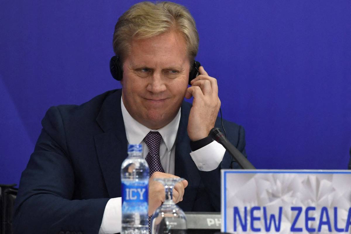 New Zealand's Trade Minister Todd McClay (Photo by HOANG DINH Nam / POOL / AFP)