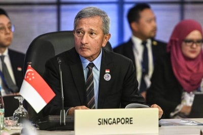 Singapore's Minister for Foreign Affairs Vivian Balakrishnan (Photo by NOEL CELIS / POOL / AFP)