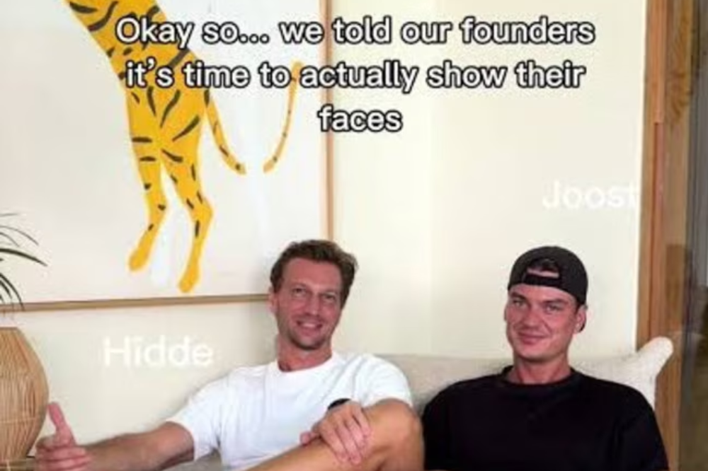 Faces of the founders of Entourage Bali running club on their TikTok account. 