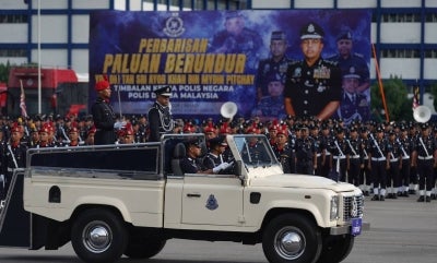 Tan Sri Ayob Khan Mydin Pitchay officially retires today after nearly 35 distinguished years of service in the Royal Malaysia Police. (Photo by ROSLI TALIB)
