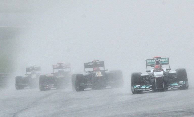 Mercedes driver Michael Schumacher of Germany speeds up during the Formula One's Malaysian Grand Prix at the Sepang International Circuit in Sepang on March 25, 2012 AFP FILE PIX