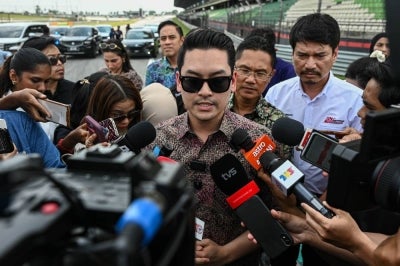 Youth and Sports Minister Dr Mohammed Taufiq Johari speaks during a press conference held in conjunction with a working visit to inspect preparations for the Bahrain Grand Prix (GP) at the Sepang International Circuit. - Photo by Bernama