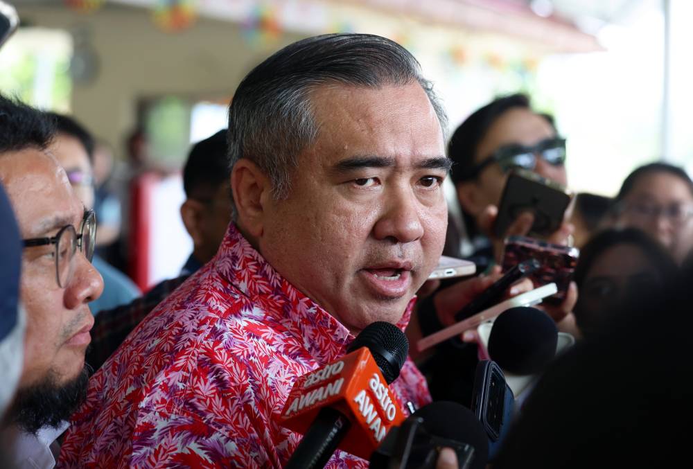 DAP secretary-general and Chennah candidate Anthony Loke speaks at a press conference after casting his vote at the SJKC Kelpin polling centre on Jalan Tok Ungku, Taman Ujong, during the 16th Negeri Sembilan state election today. - Photo by Bernama