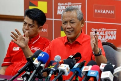 Former Negeri Sembilan Menteri Besar Datuk Seri Aminuddin Harun speaking during a Pakatan Harapan (PH) press conference on the Negeri Sembilan State Election results today.
--fotoBERNAMA (2026) COPYRIGHT RESERVED