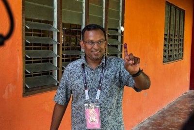 PH's Datuk Dr G.Rajasekaran retained the Sri Tanjung state seat for a second term. - Photo: Rajasekaran's Facebook
