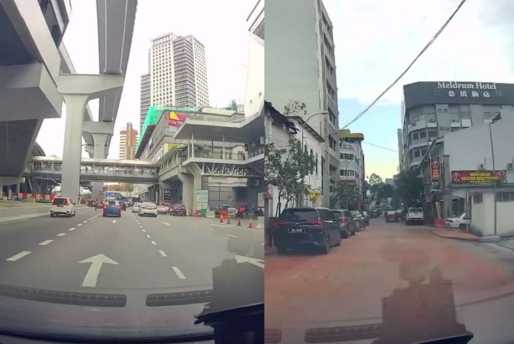 A screenshot from the viral dashcam video allegedly showing a passenger making remarks about the Quran while travelling in a Grab vehicle in Johor Bahru.