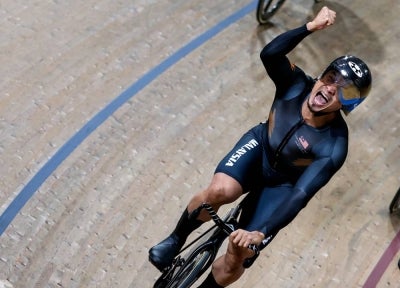 National men's cycling star Datuk Mohd Azizulhasni Awang won the gold medal in the men's keirin final at the Glasgow 2026 Commonwealth Games at the Sir Chris Hoy Velodrome, on Aug 1, 2026. - Photo by Bernama
