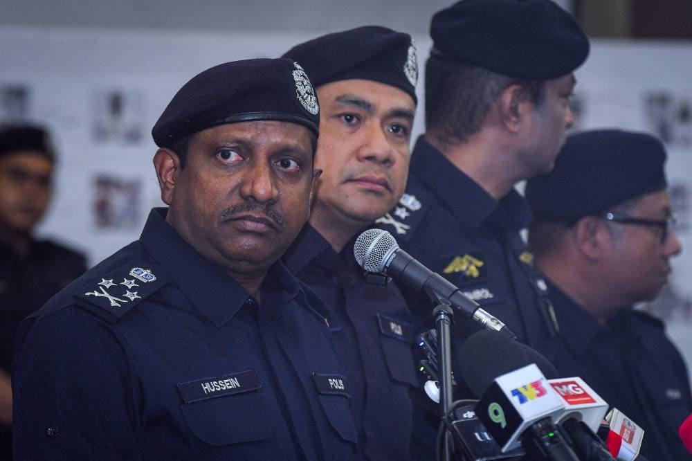 Bukit Aman Narcotics Criminal Investigation Department (NCID) director Datuk Hussein Omar Khan at the Selangor NCID media conference, today. - Photo by Bernama