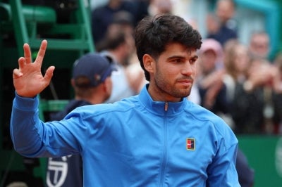 Spain's Carlos Alcaraz (Photo by Valery HACHE / AFP)