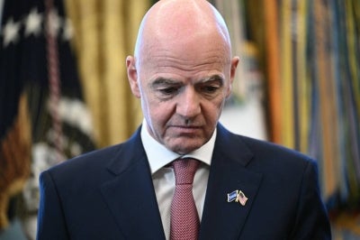 FIFA president Gianni Infantino (Photo by Brendan SMIALOWSKI / AFP)