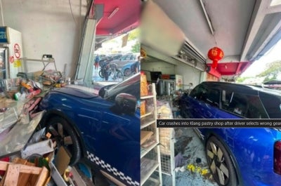 The shop assistant, a woman in her early 30s, was rushed to KPJ Klang Hospital for treatment. - Photo via social media