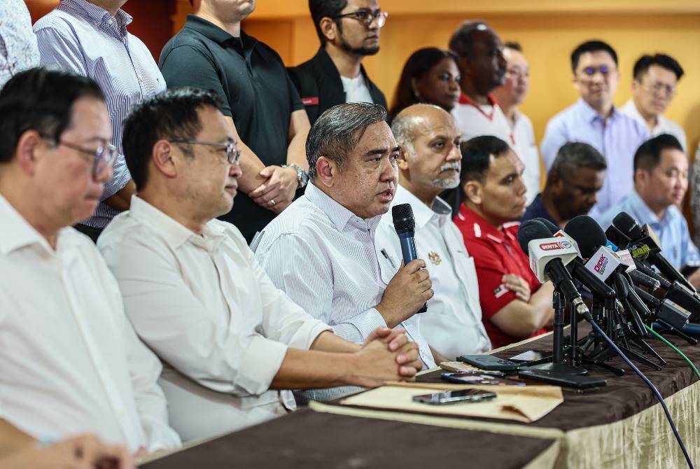 DAP secretary-general Anthony Loke speaks at a press conference after the DAP CEC meeting at the party’s national headquarters on Aug 3, 2026. - Photo by Bernama