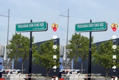 Screenshots from a video uploaded on Penang Chief Minister Chow Kon Yeow's TikTok account.