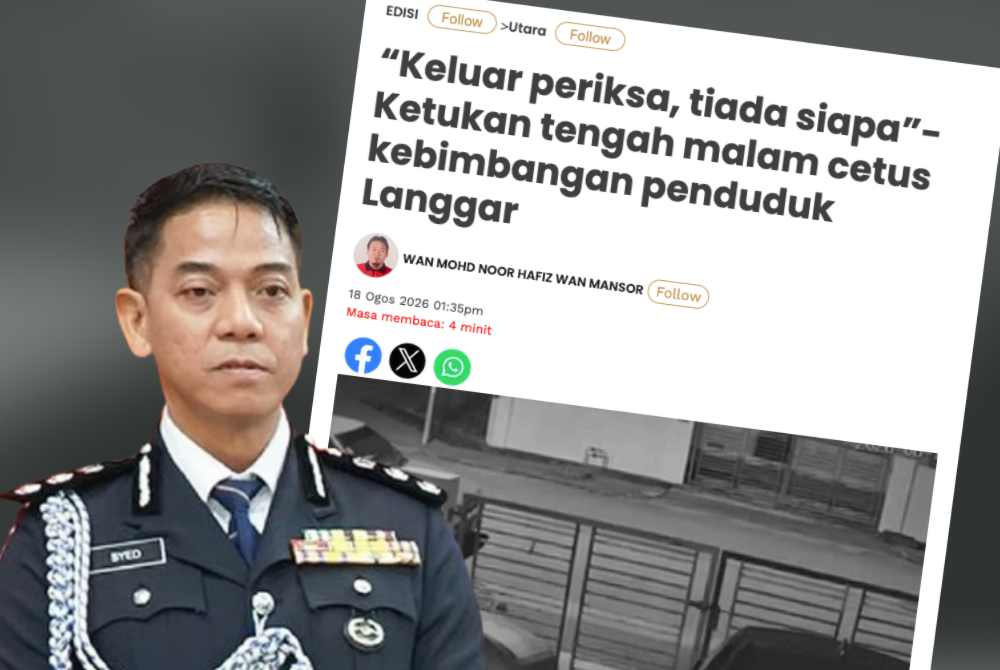 A Sinar Harian report on Tuesday concerning the mysterious midnight door knocking at houses in the Langgar area.