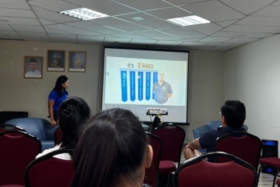 Casual coffee talk session hosted at the VIP Room on the third day of Tennis Development Week 2026 by IMG Academy enrolment advisor for Southeast Asia Caramia Sitompul