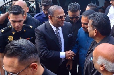 Former human resources minister Datuk Seri M. Saravanan was charged in the KL Sessions Court today with three counts of corruption involving RM1.097 million in connection with the approval of foreign worker quotas. - Photo by ASRIL ASWANDI SHUKOR