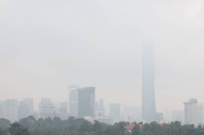 The capital city skyline appears hazy as visibility is affected by the haze on Aug 26, 2026. - Photo by Bernama