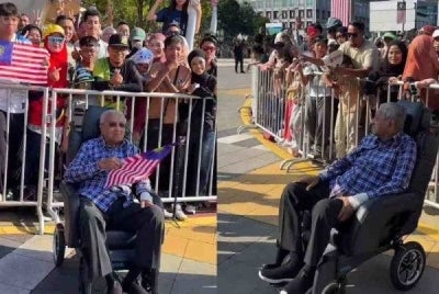 Tun Dr Mahathir Mohamad during Merdeka celebrations this morning in Putrajaya. 