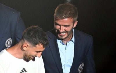 Lionel Messi (left), David Beckham. AFP FILE PIX