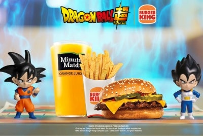 Burger King Malaysia is rolling out a limited-time menu inspired by the anime series "Dragon Ball Super", in collaboration with Japanese animation studio Toei Animation. Photo courtesy of Burger King Malaysia