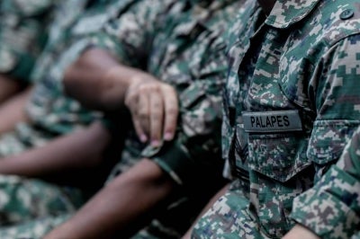 Palapes cadets during the Defence Minister’s Executive Lecture Programme with Palapes cadets from public universities at Universiti Malaysia Perlis (UniMAP) today. - Photo by Bernama