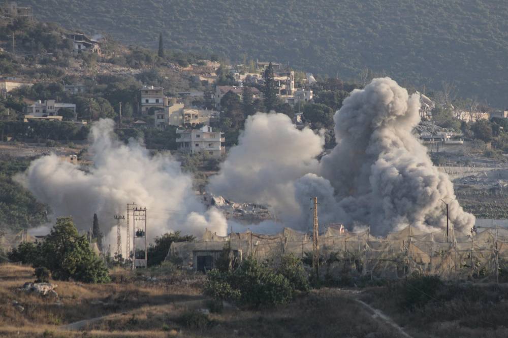 This picture taken from an area on the outskirts of the southern Lebanese city of Tyre shows smoke rising from the site of an Israeli airstrike that targeted the nearby area of al-Mansouri on Sept 2, 2026. - (Photo by KAWNAT HAJU / AFP)