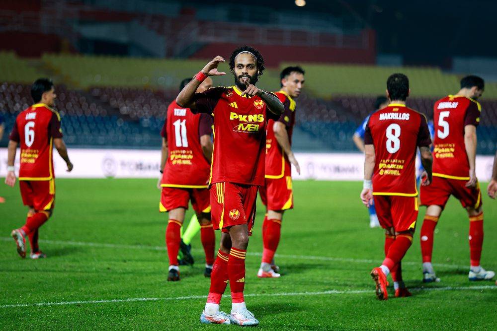 Chrigor Moraes struck the winning goal in the 56th minute to seal the victory for the hosts. Photo by Bernama