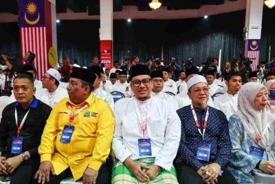 Afnan Hamimi (centre) is among the representatives from invited domestic and international parties attending the Opening of the 2026 Umno Youth Movement General Assembly in conjunction with the 2026 Umno General Assembly at Merdeka Hall, Kuala Lumpur World Trade Centre on Thursday. Bernama PhotoAfnan Hamimi (centre) is among representatives of invited domestic and international parties attending the opening of the 2026 Umno Youth General Assembly, held in conjunction with the 2026 Umno General Assembly at Merdeka Hall, Kuala Lumpur World Trade Centre, on Thursday. -Bernama Photo