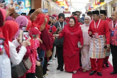 Datin Seri Rosmah Mansor at the Umno General Assembly held at the World Trade Centre Kuala Lumpur (WTCKL), today. - Photo by ROSLI TALIB