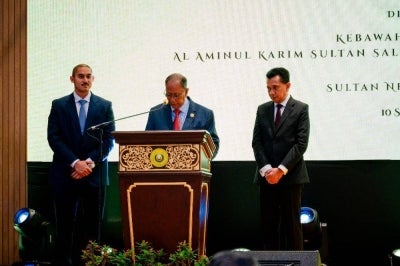 Sultan Kedah delivers his speech at the official launch of Hilton Burau Bay Langkawi Resort. -Photo courtesy of Hilton
