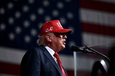 US President Donald Trump (Photo by Brendan SMIALOWSKI / AFP)