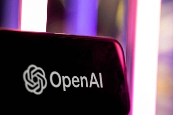 The OpenAI logo is seen during the "ALL IN 2026" conference, Canada's largest artificial intelligence and technology event. –AFP ARCHIVE PIX