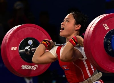North Korean weightlifter Ri Song Gum. -AFP FILE PIX