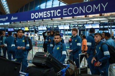The Harimau Malaya squad arrived at Kuala Lumpur International Airport (KLIA) before departing for Jakarta, Indonesia today to face Division 1 rivals in the Fifa Asean Cup 2026.