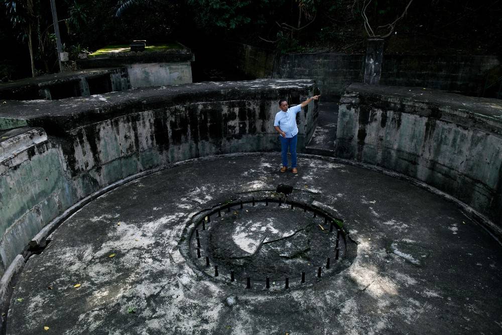 Its founder Datuk Johari Shafie said the Penang War Museum, located on a hillside in Batu Maung, was formerly a British military fort built during the colonial era and offered a 320-degree view of the sea. Photo by Bernama