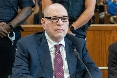 Former film producer Harvey Weinstein appears in Manhattan criminal court for sentencing in the sexual assault of Miriam Haley on September 23, 2026. Photo by AFP