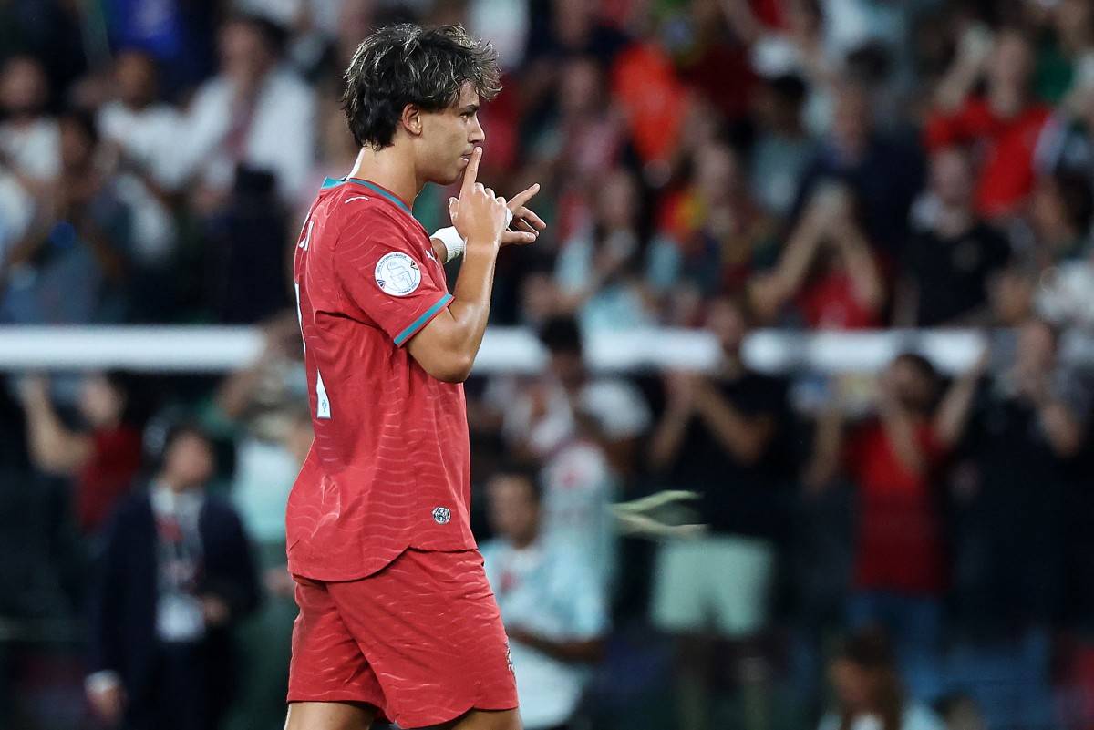 Portugal's forward #11 Joao Felix. (Photo by PATRICIA DE MELO MOREIRA / AFP)