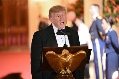 US President Donald Trump. (Photo by Brendan SMIALOWSKI / AFP)