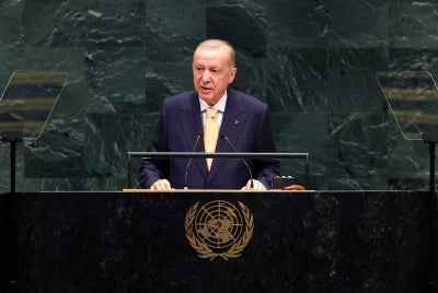 Turkey's President Recep Tayyip Erdogan. (Photo by TIMOTHY A. CLARY / AFP)