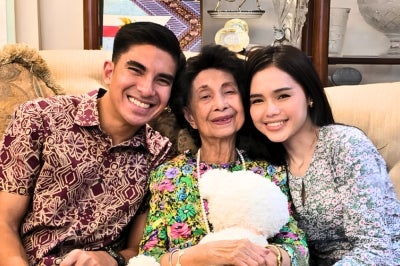 Dr Hasmah with Syed Saddiq and Bella Astillah during their final visit. (Source: Syed Saddiq Instagram)